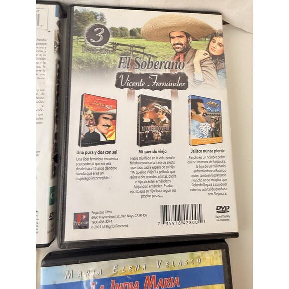 Peliculas Mexicanas - Vicente Fernandez /Pancho Villa Mas 4 La India María DVD - Picture 4 of 6